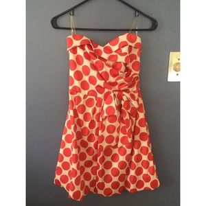 Coral polkadot party dress! 🎀